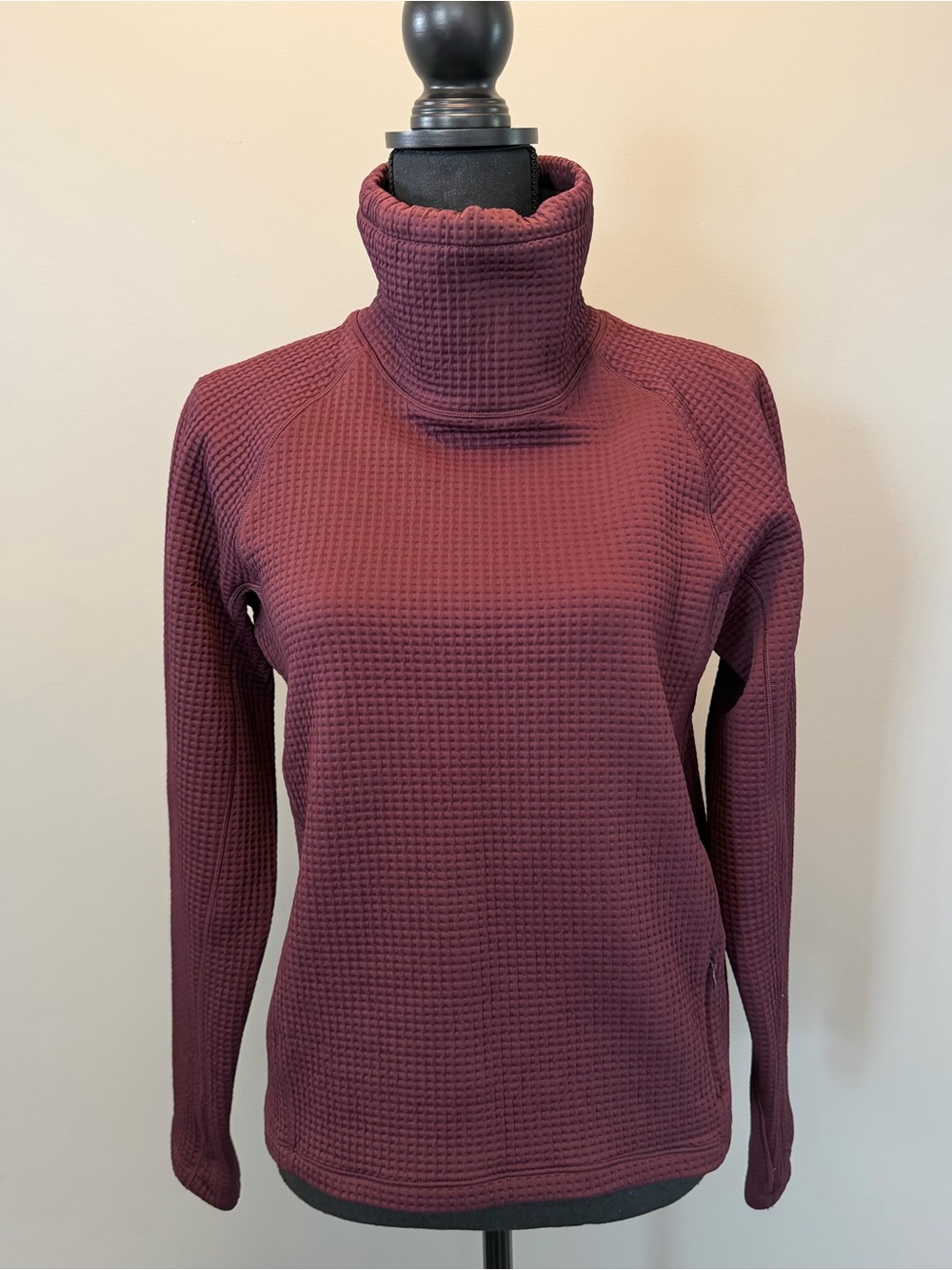Lululemon Waffle knit funnel neck long sleeve sweatshirt